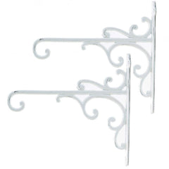 Sungmor front view white hook showing vintage vine design and sturdy bracket benefit