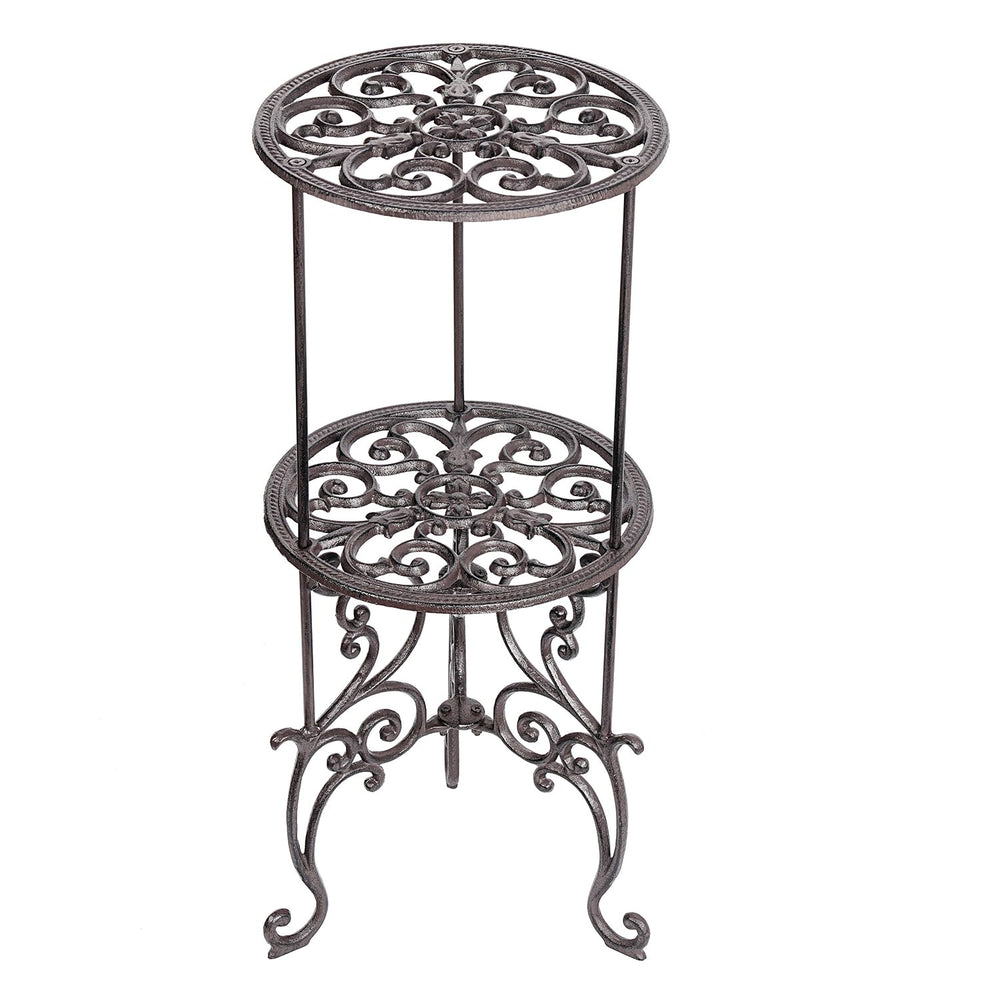 Sungmor front view showing vintage cast iron stand and stable support