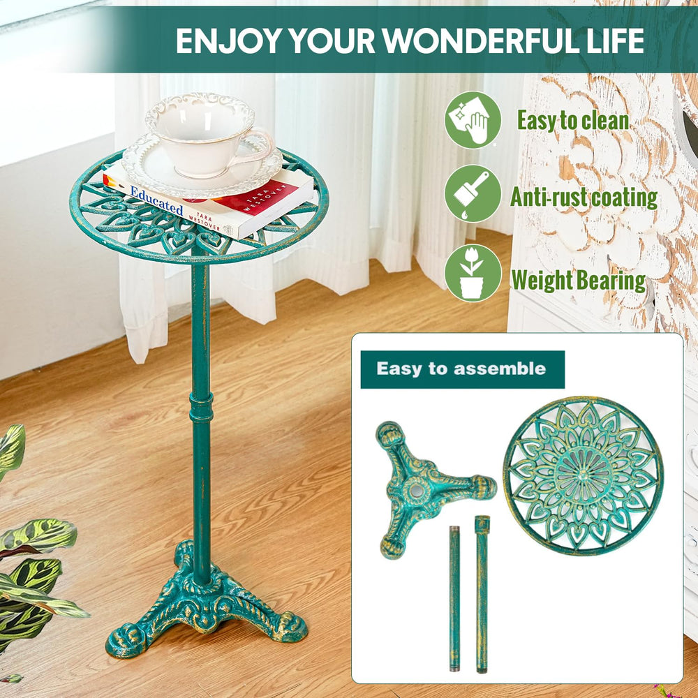 Sungmor plant stand on a balcony elevating potted plants for better display