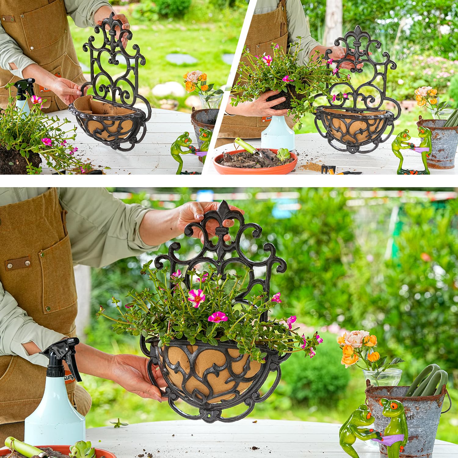 Sungmor planter mounted on balcony railing to save floor space and add greenery