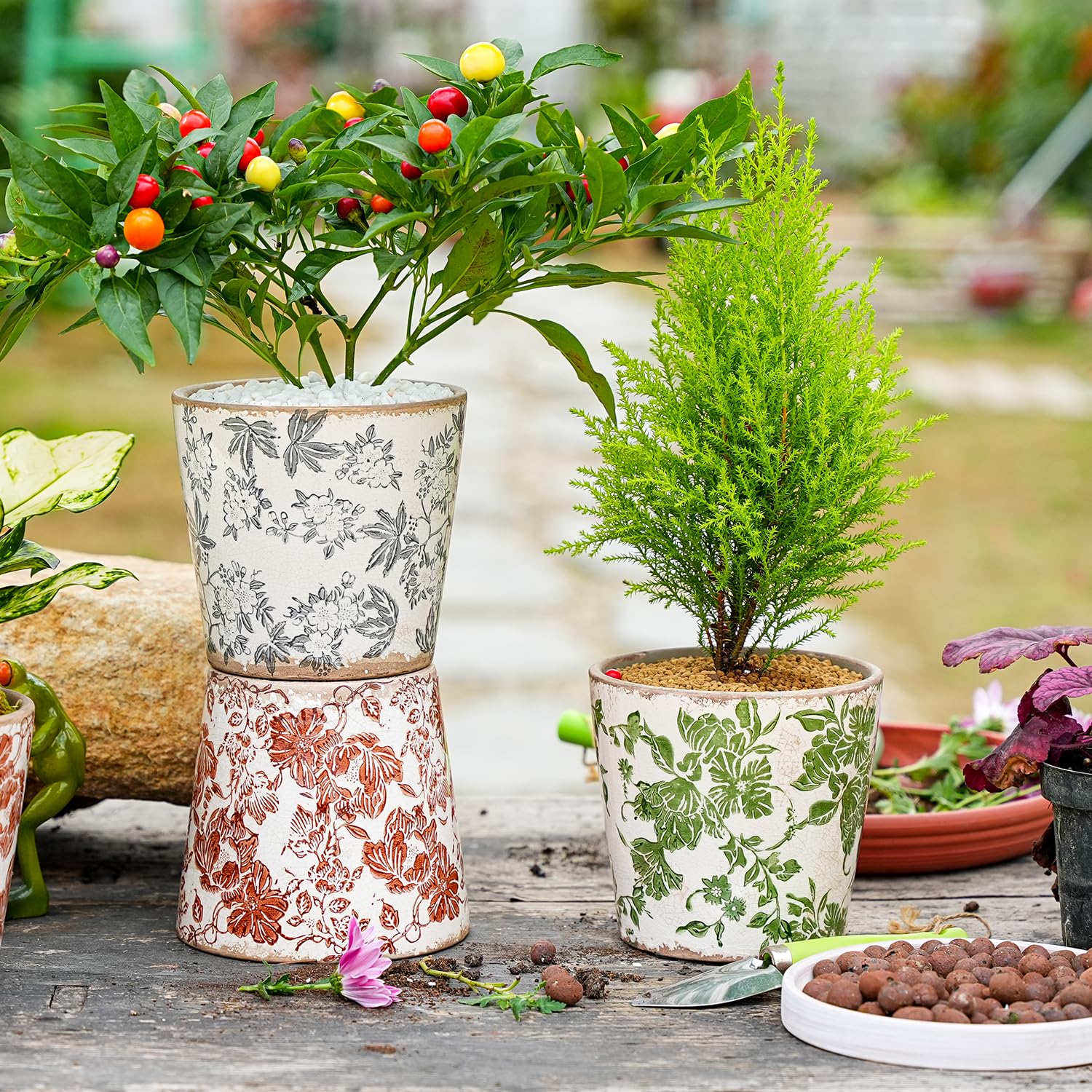 Sungmor planters on windowsill with herbs offering convenient kitchen gardening