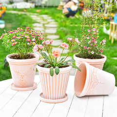 sungmor pot with drainage hole and tray demonstrating easy water management