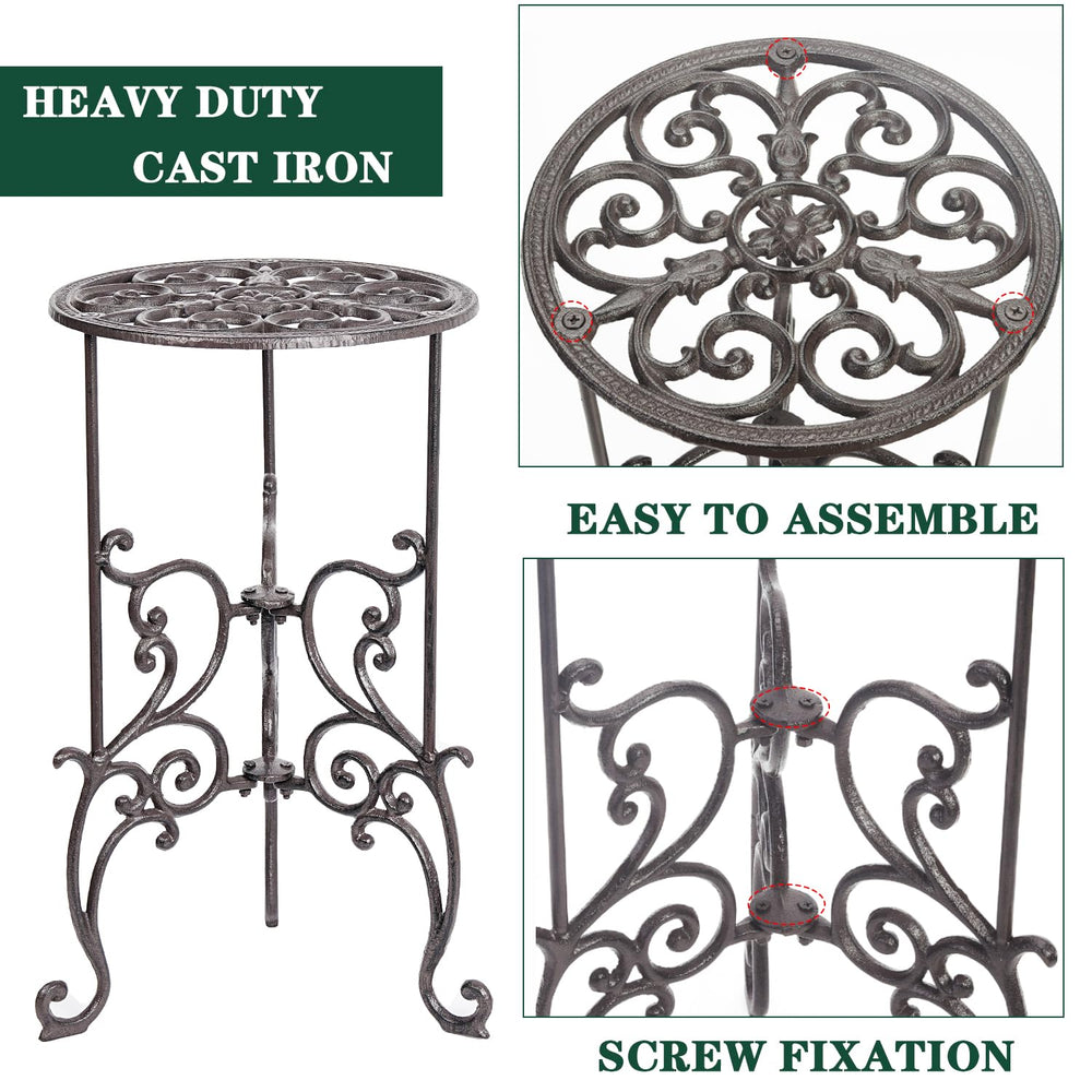 Sungmor in a rustic patio setting with greenery showing decorative impact benefit: stylish accent