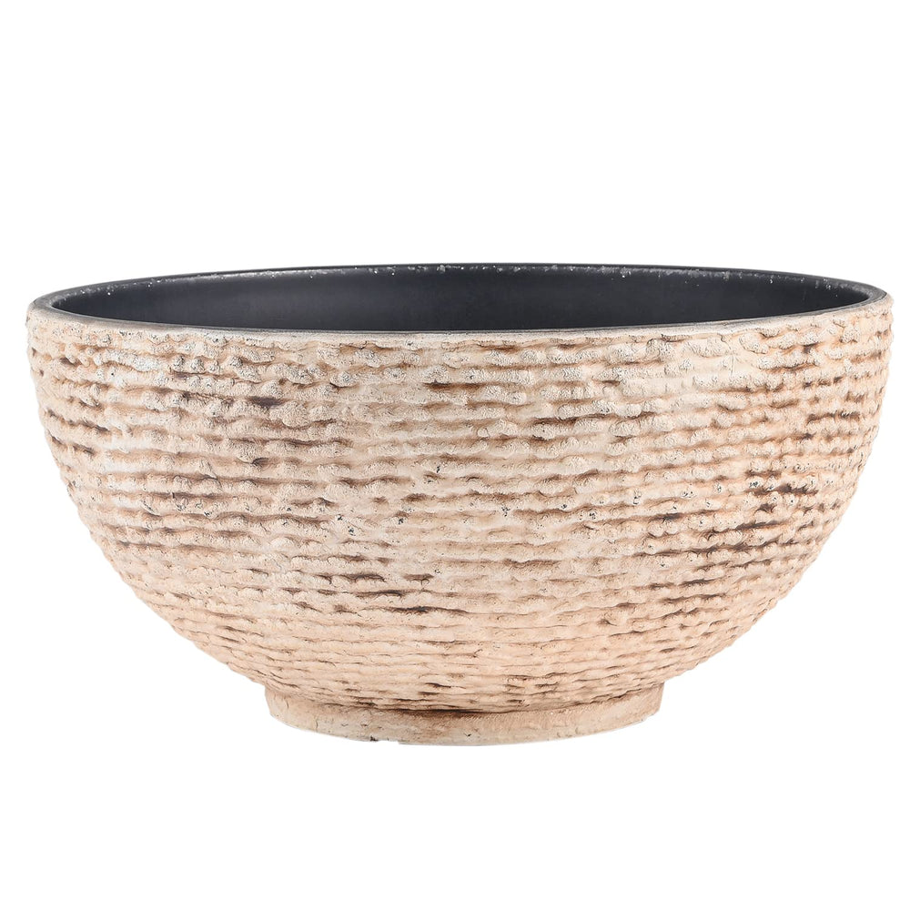Sungmor bowl holding water and aquatic plants, demonstrates watertight planting benefit