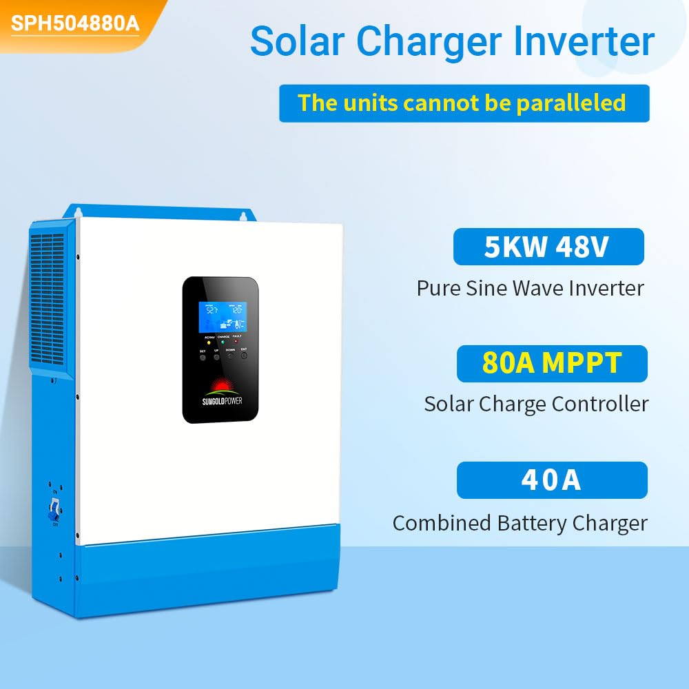 SUNGOLDPOWER side ports and terminals with clear labelling for safe connections