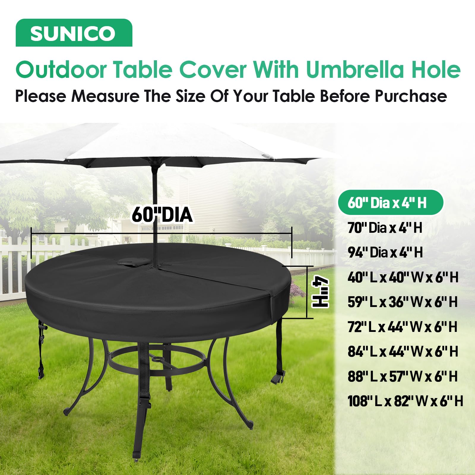 SUNICO close-up of 600D fabric texture highlighting waterproof durability
