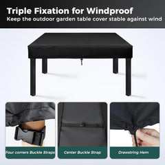 SUNICO corner buckle detail securing cover and preventing wind lift
