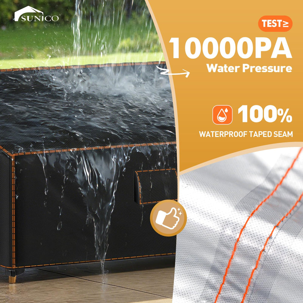 SUNICO sealed seam detail highlighting waterproof taped seams and protection