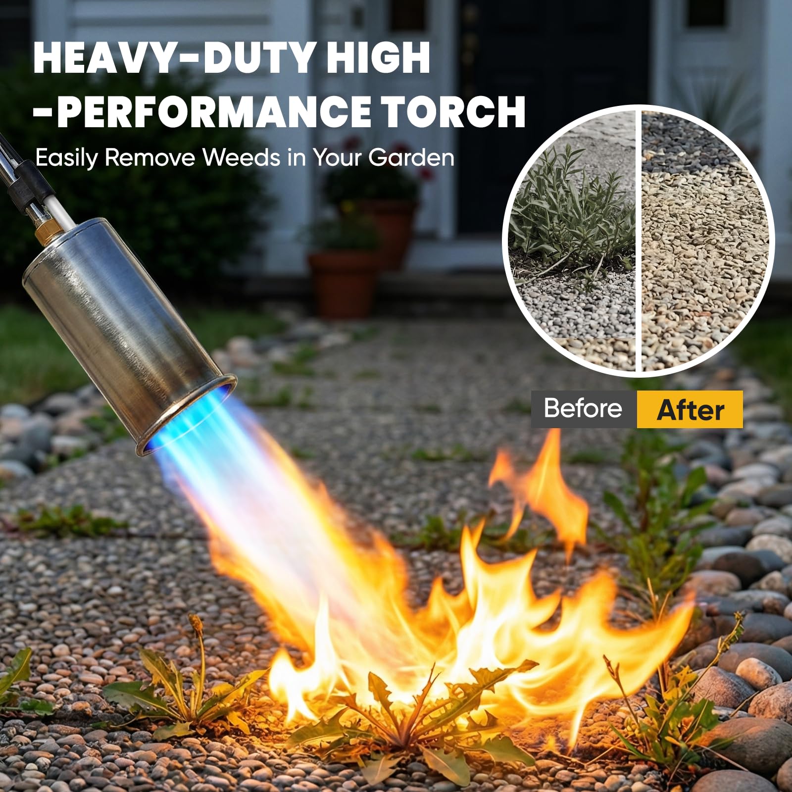 SuniqFyre close-up of burner head demonstrates focused flame control benefit