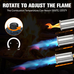 SuniqFyre torch in use removing weeds from paver joints for fast cleanup