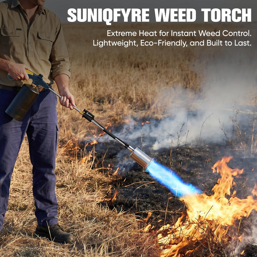 SuniqFyre close-up of steel nozzle highlighting durable construction benefit