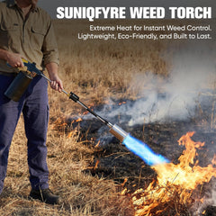 SuniqFyre close-up of steel nozzle highlighting durable construction benefit