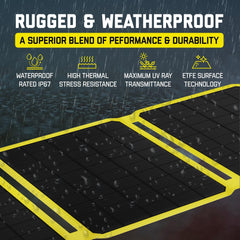 SunJack adjustable kickstand angled toward sun for optimal power generation