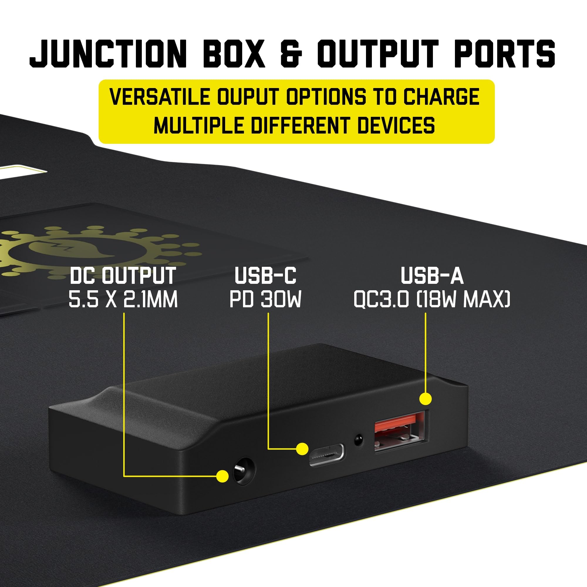 SunJack rear panel label and material detail showing IP67 waterproof resilience
