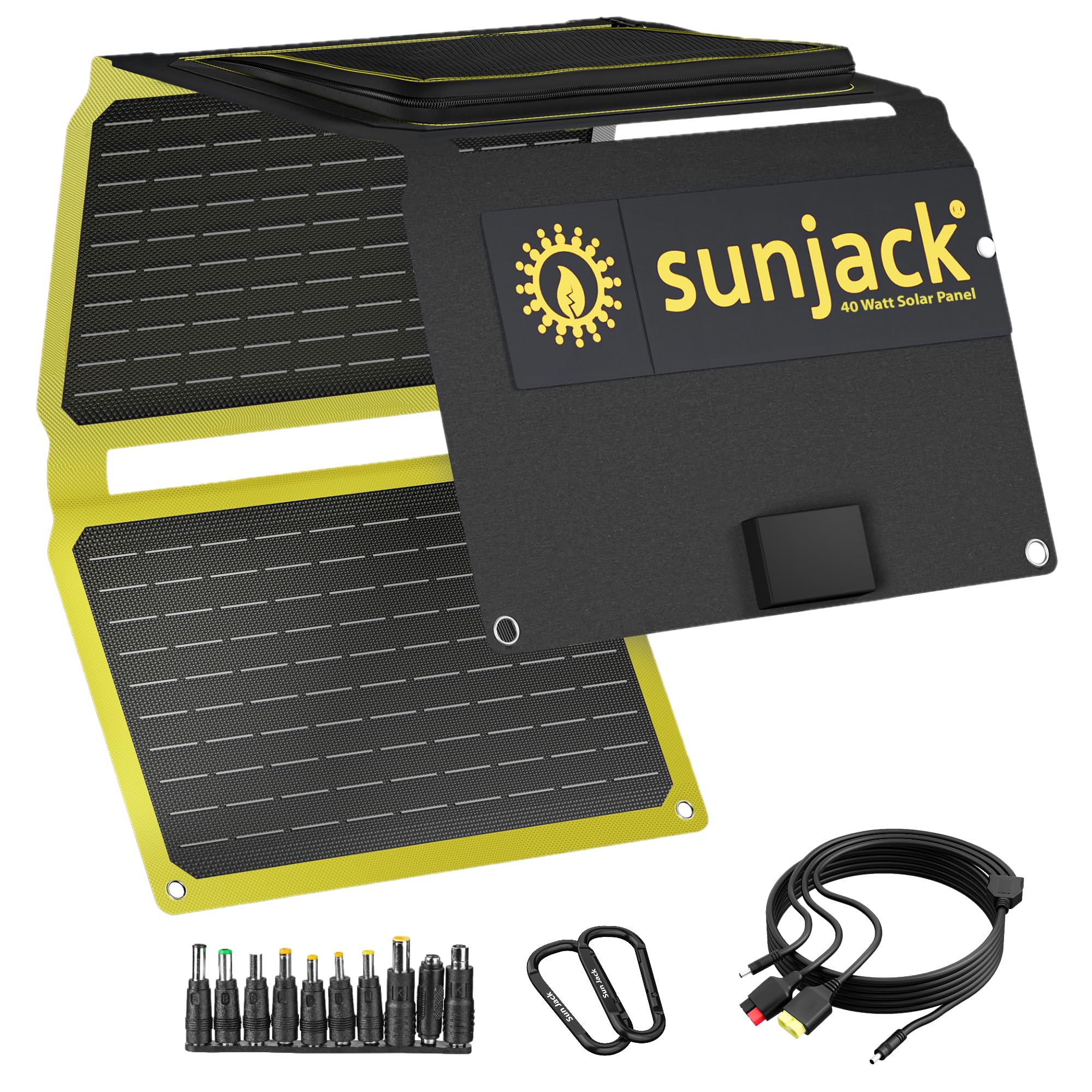 SunJack front folded showing compact travel-ready form and easy packing benefit
