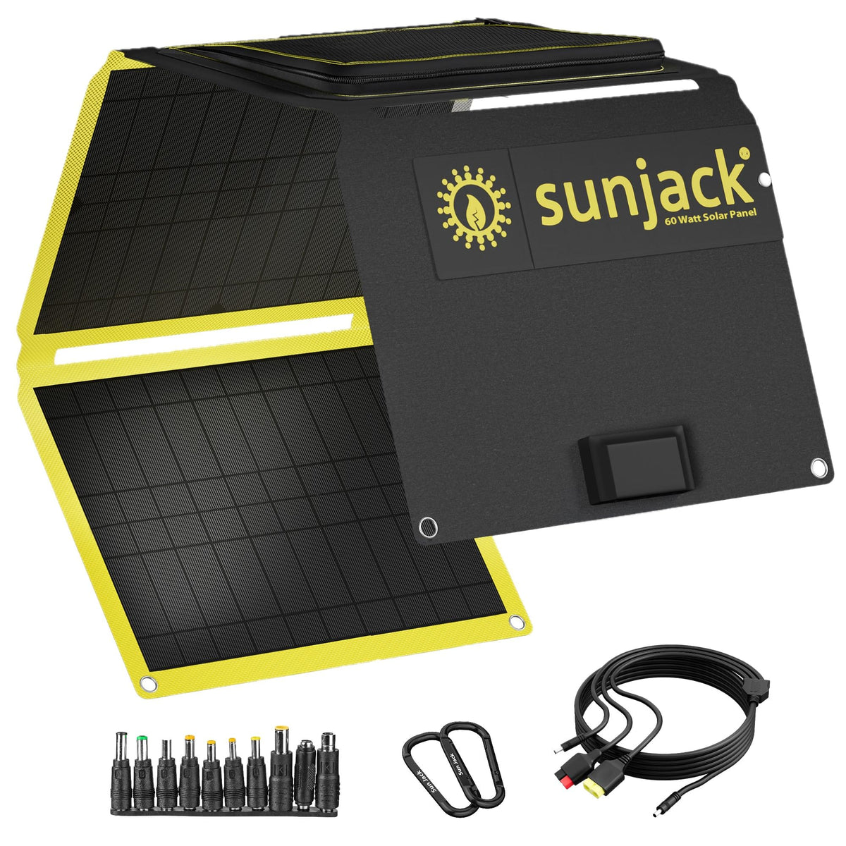 SunJack front panel folded showing compact design and quick packing benefit
