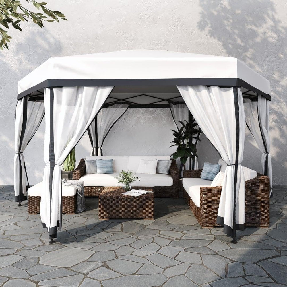 Sunjoy zippered mesh sidewall detail keeping insects out
