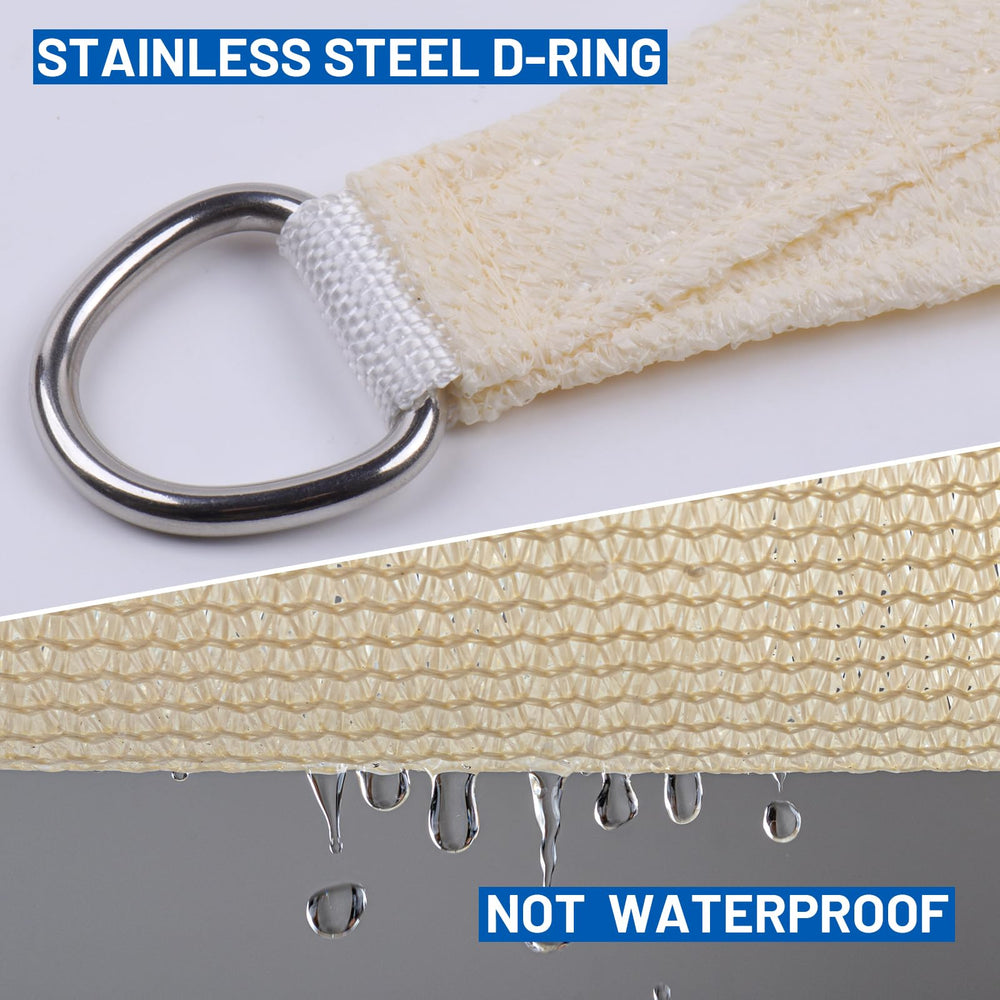 SUNLAX curved edge and double-stitched seam detail showing anti-sag strength and neat finish