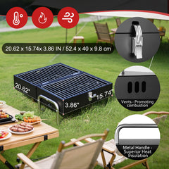 SUNLIFER opened to reveal dual cooking surfaces for versatile meals