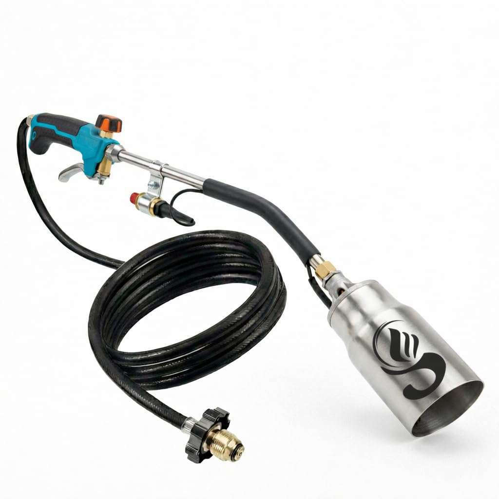 Sunlight Charcoal torch front view showing controls and igniter for easy operation