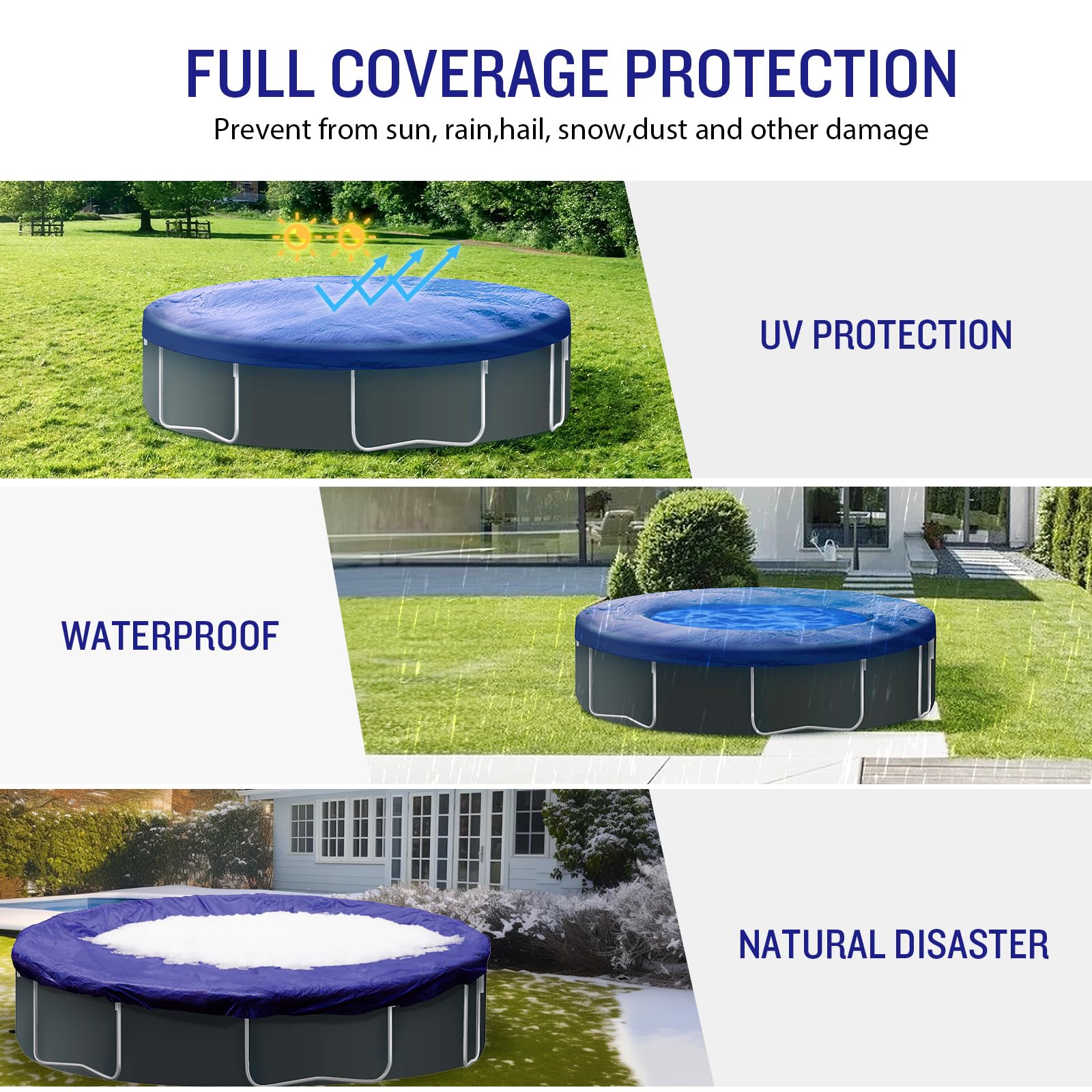 SUNLITAP cover anchored with sandbags illustrating stable perimeter protection