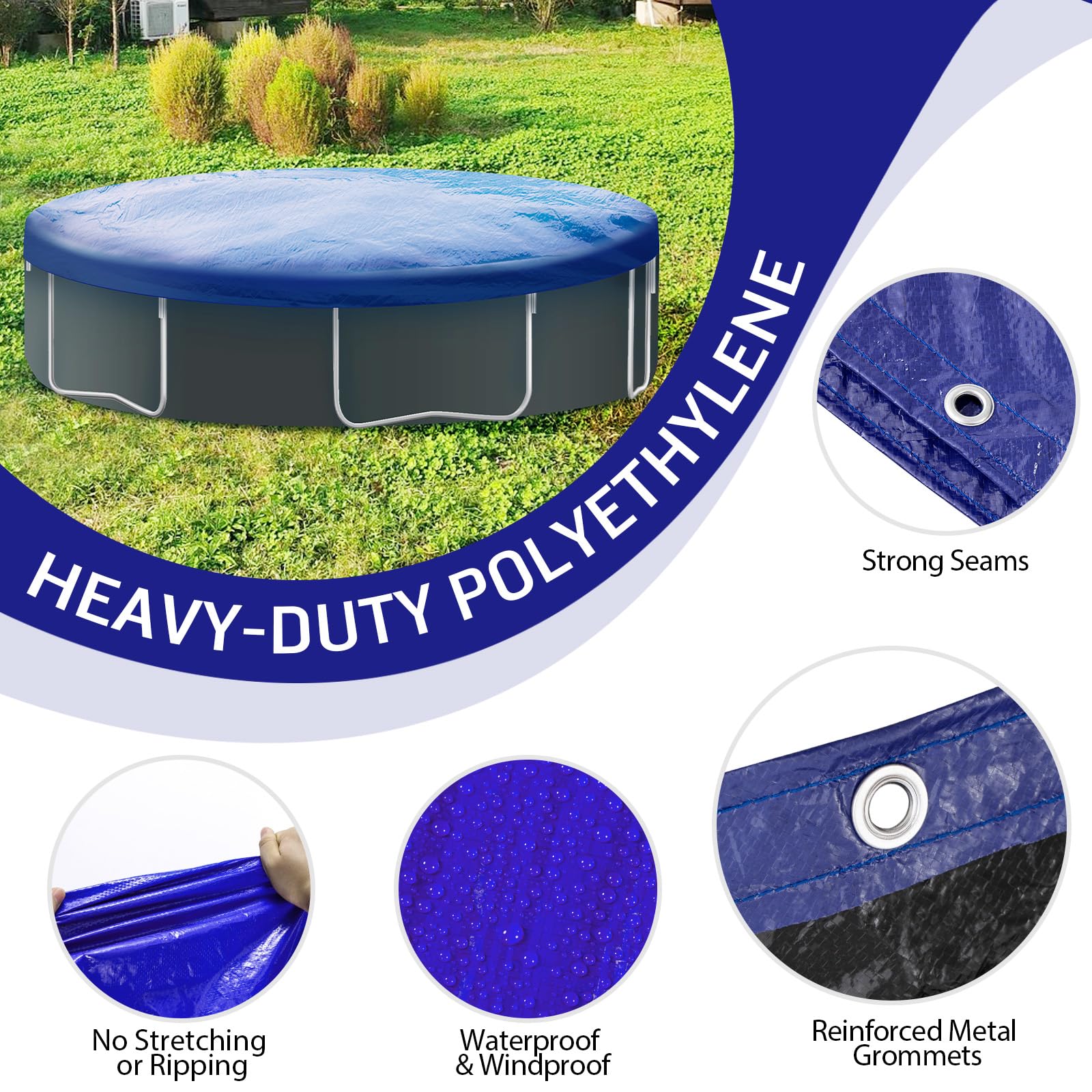 SUNLITAP close-up of cover texture highlighting durable fabric and tear resistance for long life