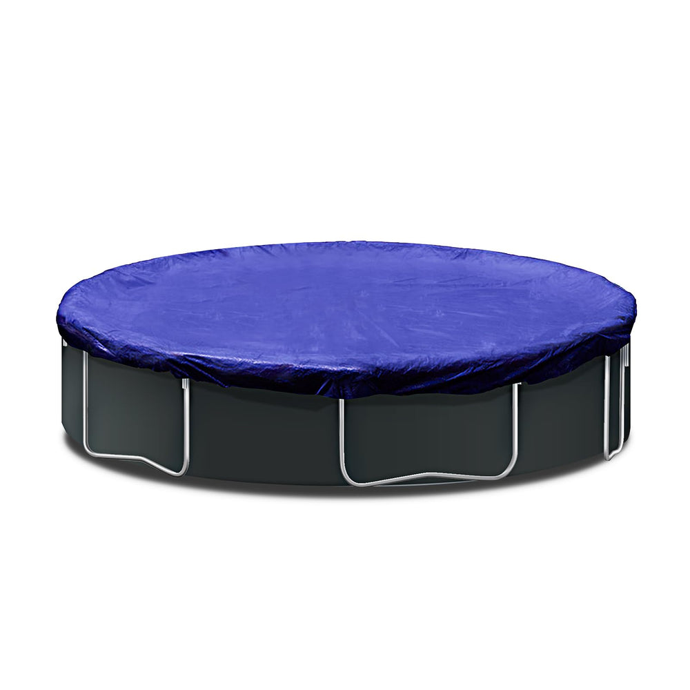 SUNLITAP front view of packaged 32ft ground cover showing product size and branding, protects pool base