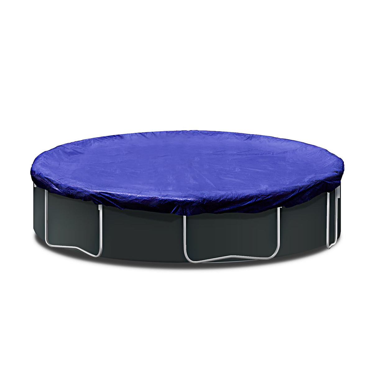 SUNLITAP front view of packaged 32ft ground cover showing product size and branding, protects pool base