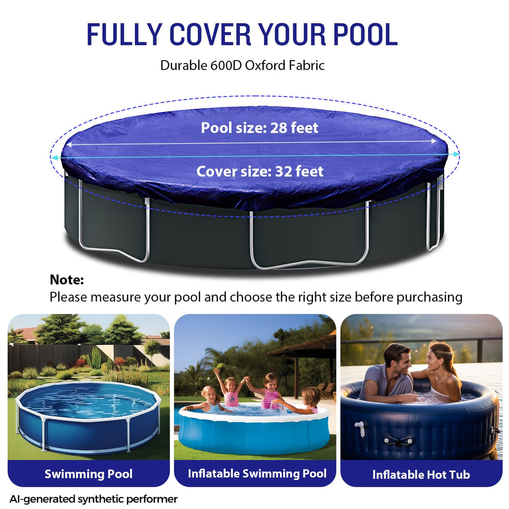 SUNLITAP ground cover placed under above-ground pool showing even base and liner protection
