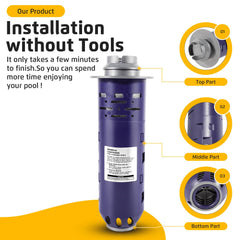 Sunluway cartridge side profile showing sturdy housing and leak-resistant design