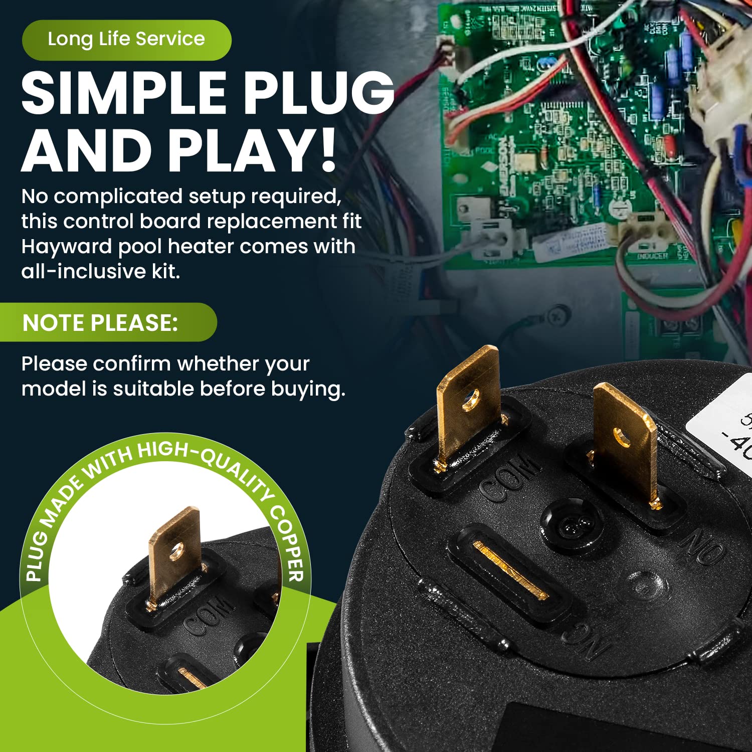 Sunluway connector detail and labels for clear wiring and fast identification