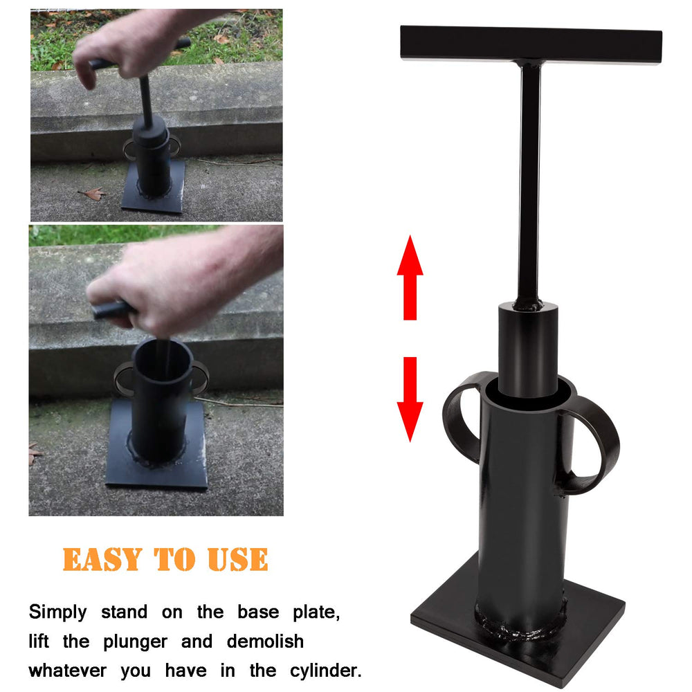 Sunluway hammer detail showing 4 lb pounder delivering strong impact