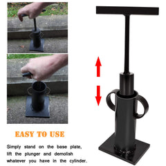 Sunluway hammer detail showing 4 lb pounder delivering strong impact