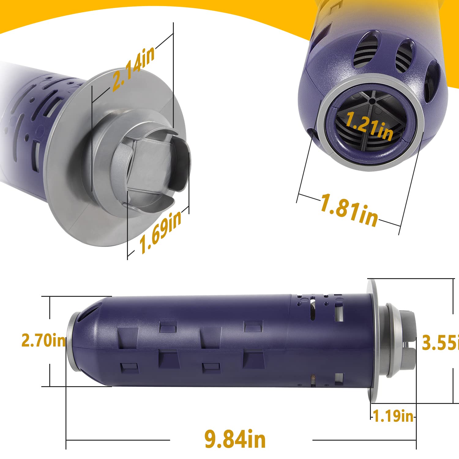 Sunluway cartridge placed beside a clear backyard pool illustrating visual clarity benefit