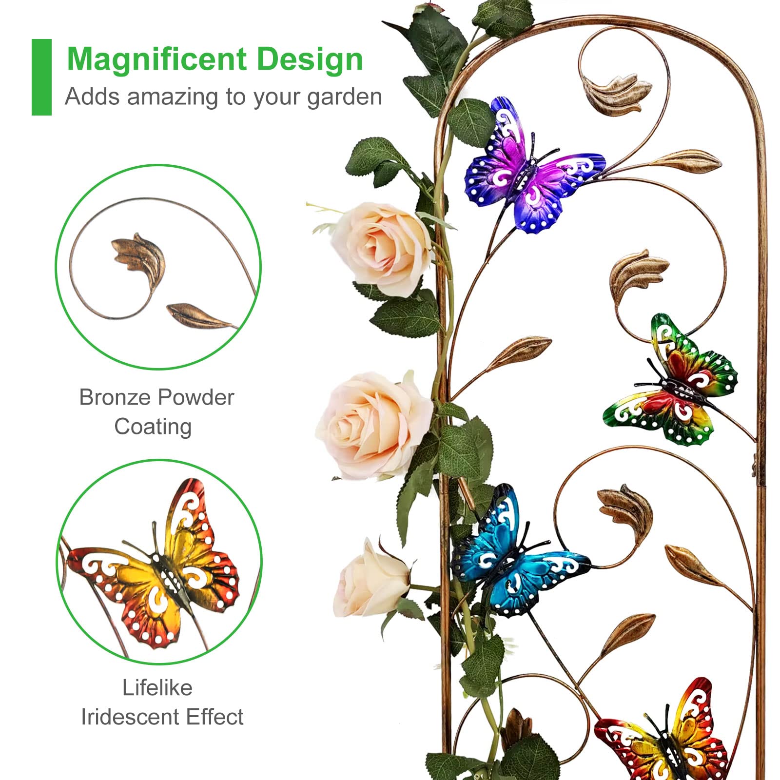 SUNNYPARK detailed leaf curling and bronze finish showing lasting ornamentation