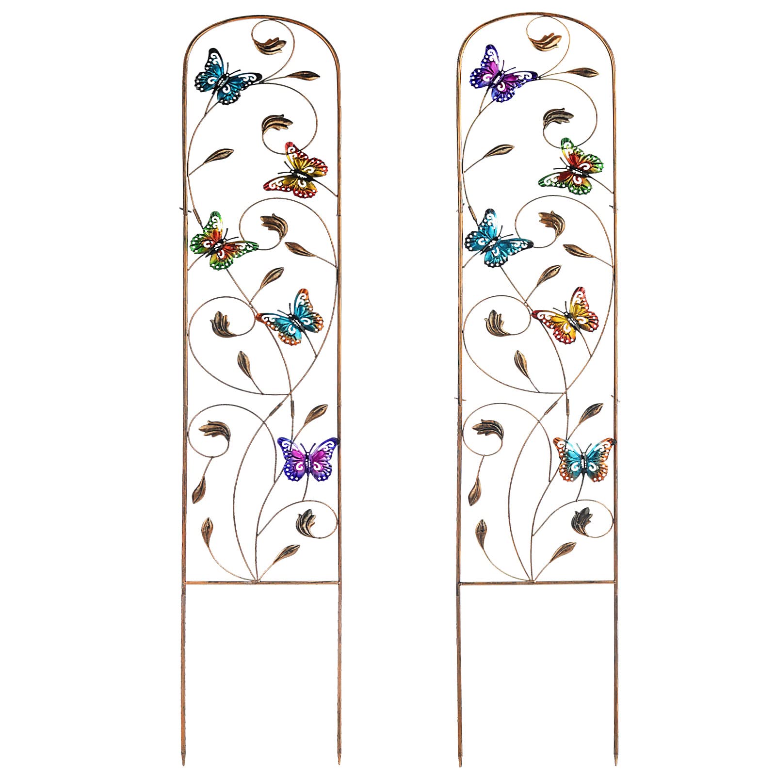 SUNNYPARK front view of butterfly trellis showing decorative design and height benefit