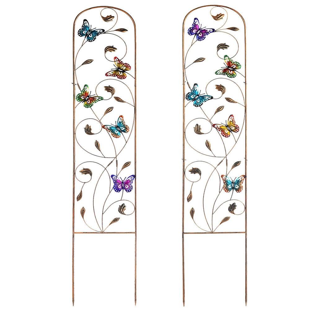 SUNNYPARK front view of butterfly trellis showing decorative design and height benefit
