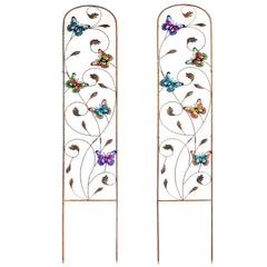 SUNNYPARK front view of butterfly trellis showing decorative design and height benefit