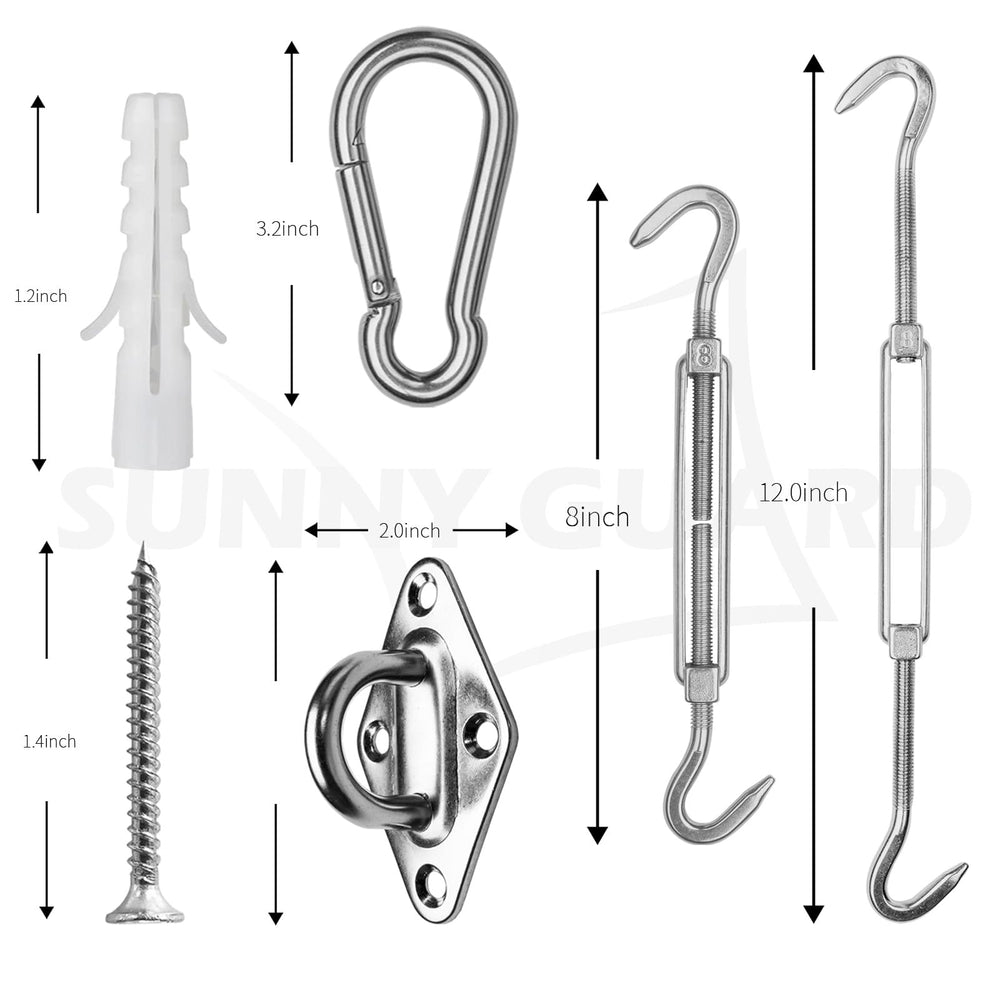 SUNNY GUARD 316 stainless steel close-up highlighting corrosion resistance