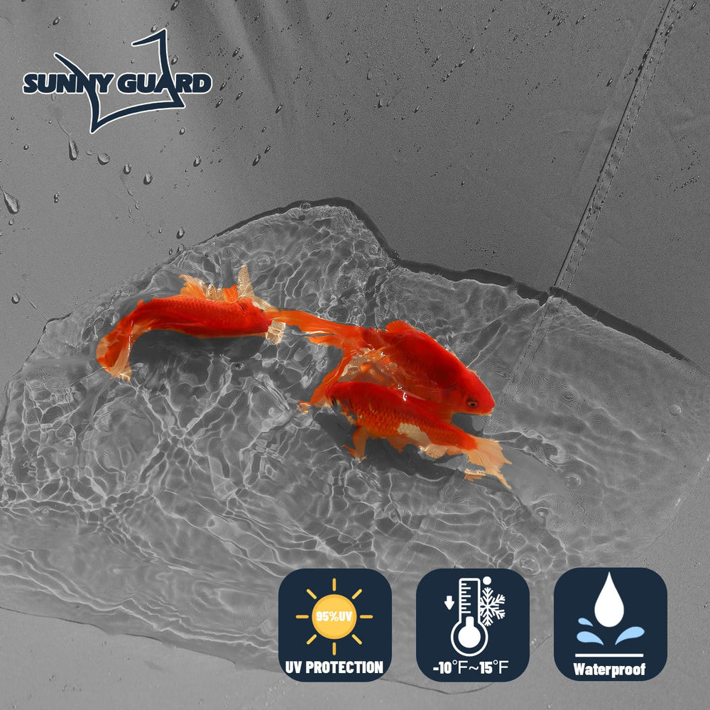 SUNNY GUARD close-up of fabric texture and PU coating for waterproof durability