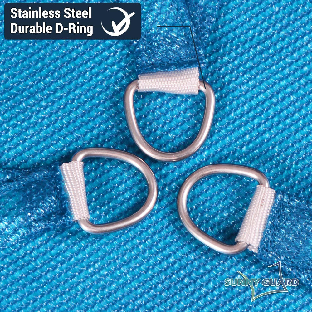 SUNNY GUARD reinforced edge stitching close-up for long-lasting strength