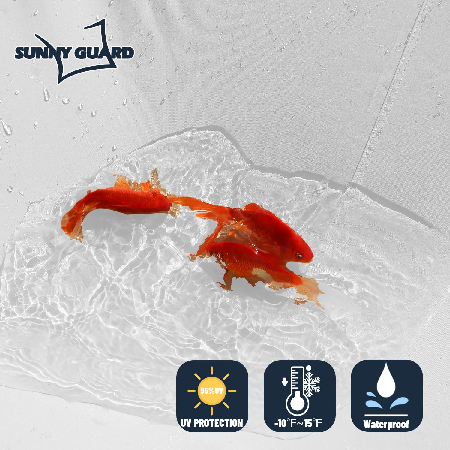 SUNNY GUARD close-up of 160GSM fabric texture highlighting tear resistance and breathability