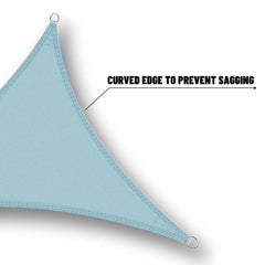 SUNNY GUARD shade sail in use over patio offering cool shaded area