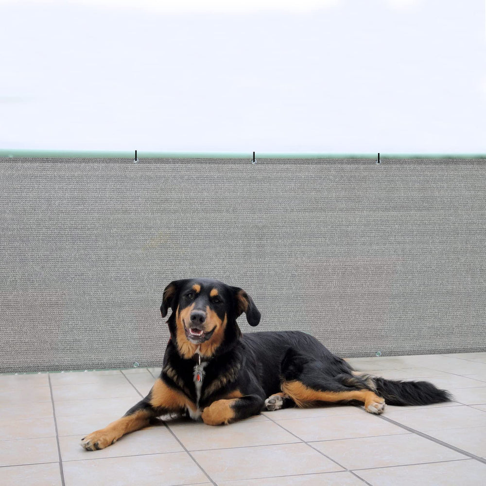 SUNNY GUARD lifestyle shot on a patio creating a private comfortable space
