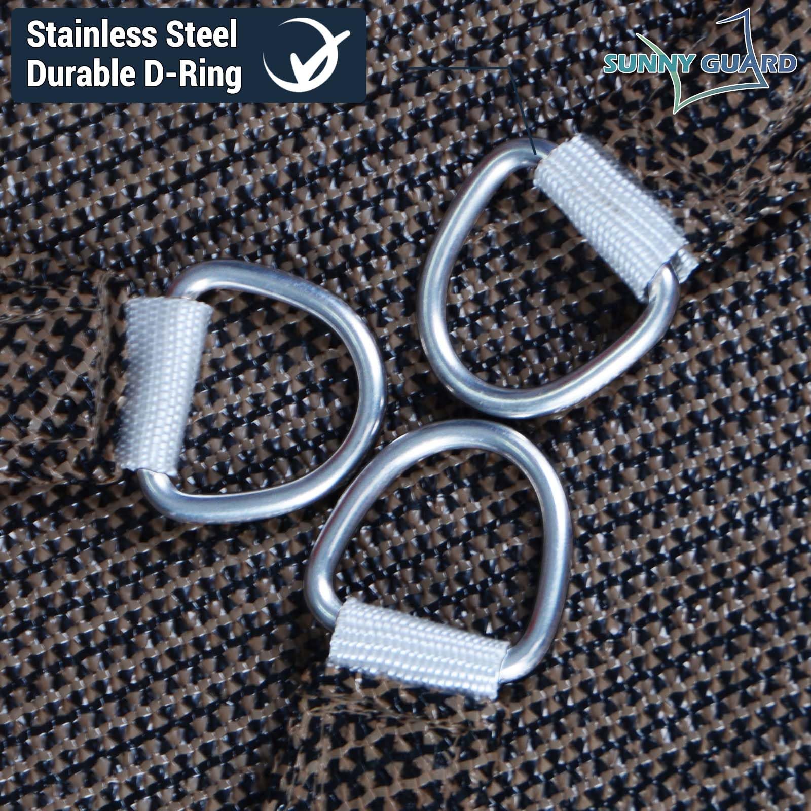 SUNNY GUARD included thickened ropes and optional stainless hardware for secure installation