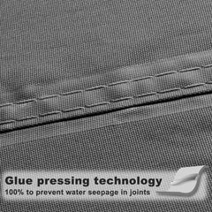 SUNNY GUARD seam detail with hot-adhesive film preventing leaks at splices