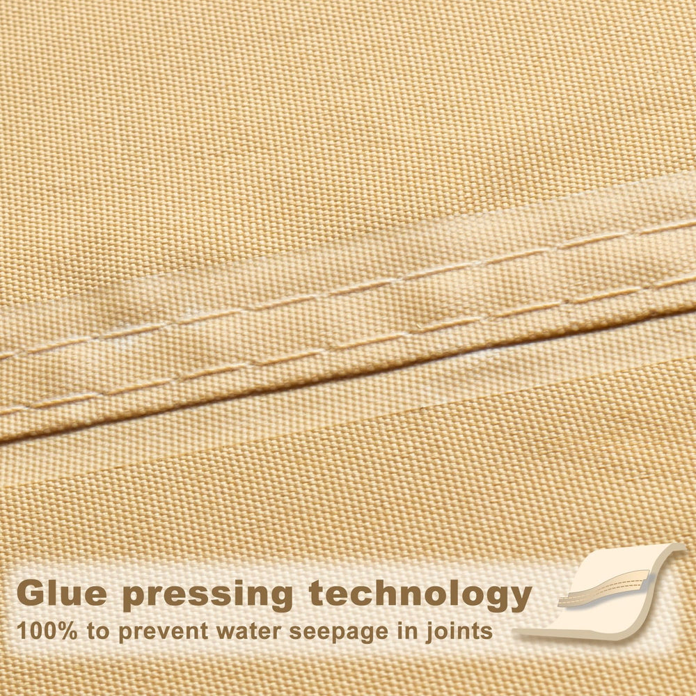 SUNNY GUARD seam hot-glue detail highlighting waterproof splice strength