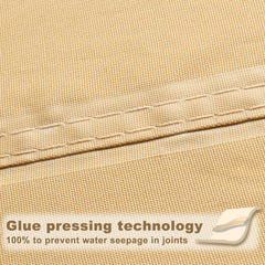 SUNNY GUARD seam hot-glue detail highlighting waterproof splice strength