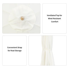 SUNNYARD vented canopy top detail improving airflow and stability