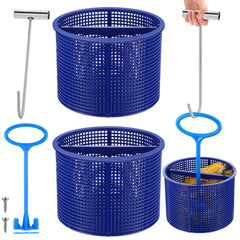 Sunnychicc front view showing baskets and handle for easy debris removal
